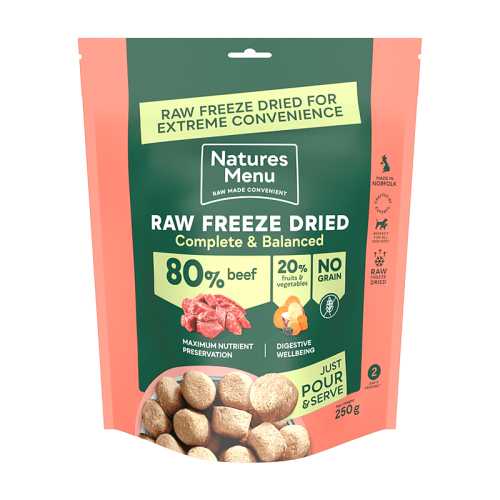 Natures Menu Complete and Balanced Freeze Dried 80/20 Beef 250g